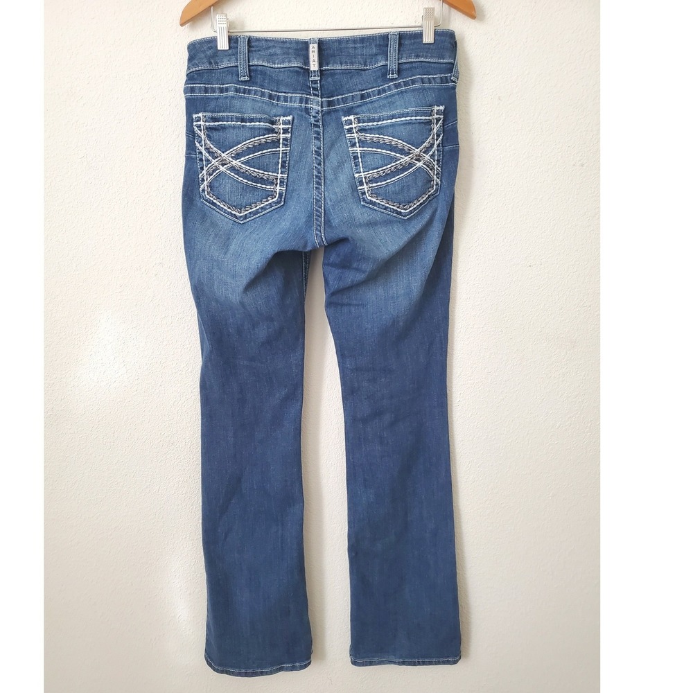 Ariat Womens Marine Mid Rise Boot Entwined‎ Jeans 31 Long Tall Embroidered - Picture 10 of 11